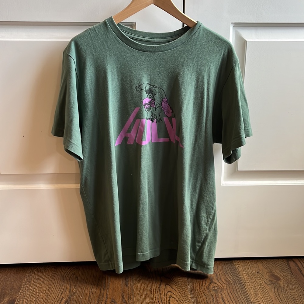 Cute Oversized Uniqlo Green Hulk T-shirt